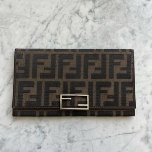Vintage FENDI Zucca Continental Wallet